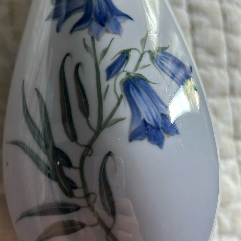 Royal Copenhagen Blue and White Floral Accent Vase